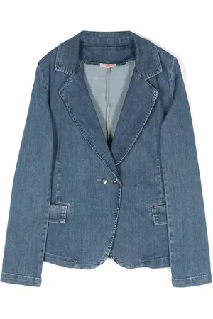 Liu Jo Blazer de mezclilla con doble botonadura