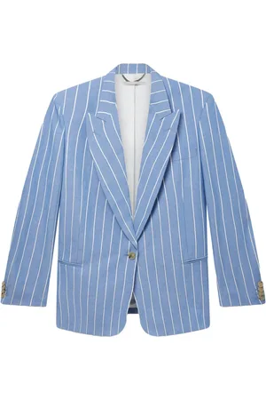Stella McCartney Blazer con botones y rayas diplomáticas estampadas
