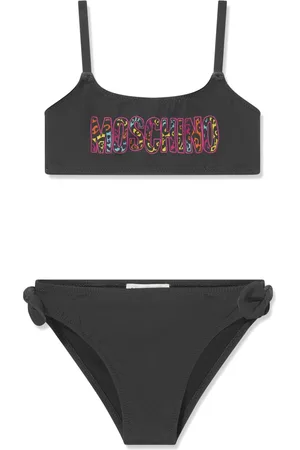 Moschino Bikini con logo y animal print