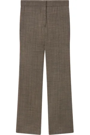 Stella McCartney Pantalones rectos con rayas estampadas