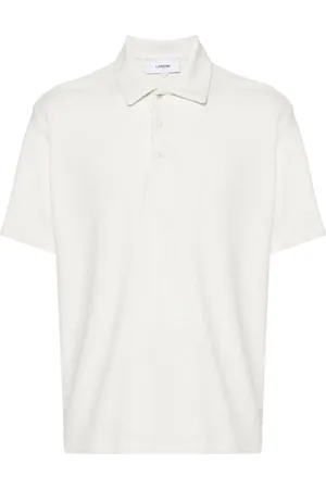LARDINI Playera tipo polo de tela de toalla