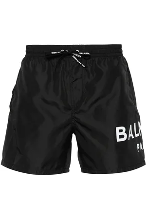 Balmain Shorts de playa con logo estampado