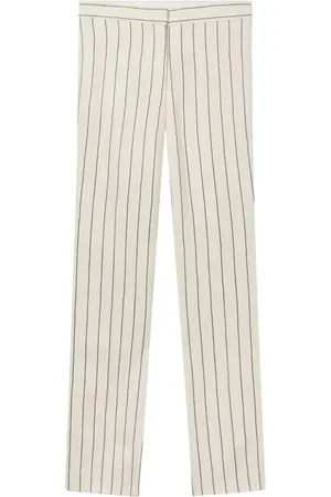 Stella McCartney Pantalones rectos con rayas diplomáticas estampadas