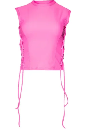Vetements Top corto con agujetas