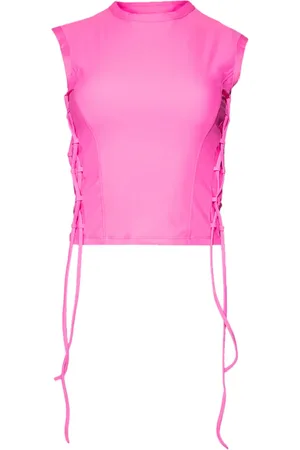 Vetements Top corto con agujetas