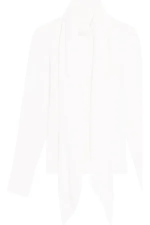 Helmut Lang Blusa de seda con detalle de mascada