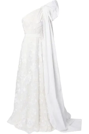 Erdem Vestido de fiesta bordado Hanne con hombro descubierto