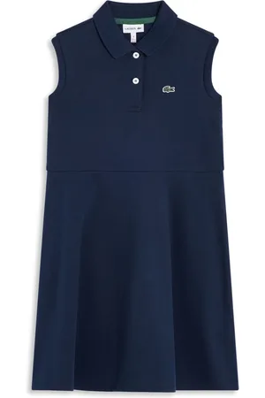 Lacoste Vestido acampanados con bordado de cocofrilo
