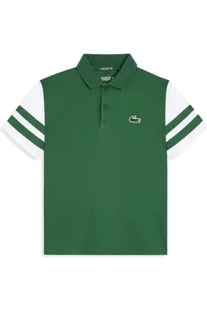 Lacoste Playera tipo polo con rayas en contraste