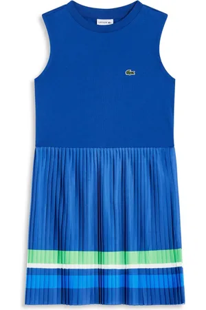 Lacoste Vestido plisado con diseño color block