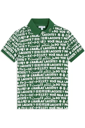 Lacoste Playera tipo polo con logo estampado