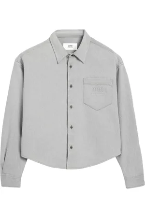Ami Camisa de mezclilla con logo en relieve
