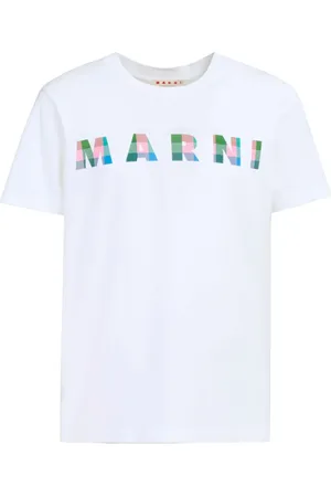 Marni Playera con estampado de cuadros gingham y logo