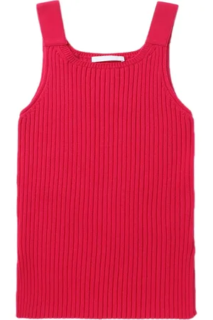 Helmut Lang Camiseta de canalé con abertura lateral