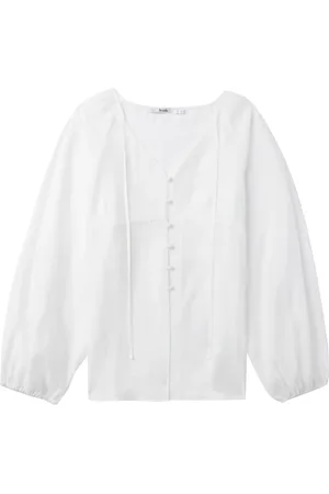 B+AB Blusa con botones y cuello en V