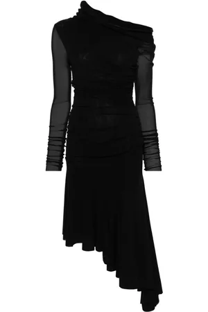 Serafini Vestido midi asimétrico