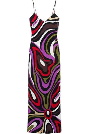 Puccini Vestido largo con estampado Marmo