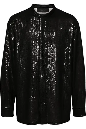 AMIRI Sequin-embellished long-sleeve shirt