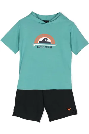 Emporio Armani Traje deportivo con motivo suf estampado