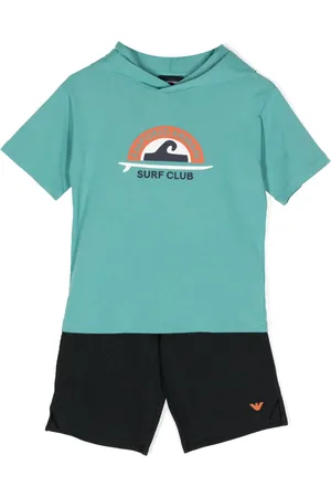 Emporio Armani Traje deportivo con motivo suf estampado