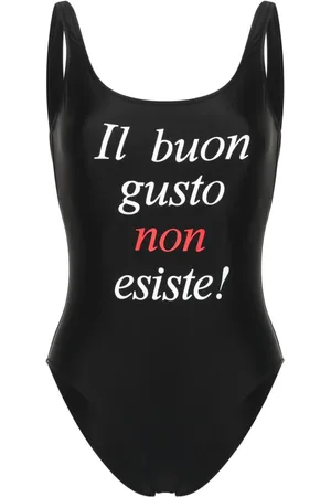 Moschino Traje de baño con eslogan estampado