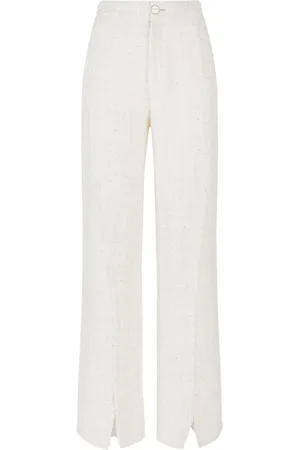 GCDS Pantalones de tweed bordados con lentejuelas