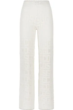 GCDS Pantalones tejidos de crochet con monograma
