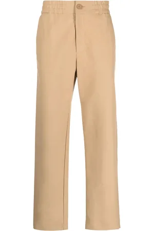 VERSACE Pantalones rectos con parche del logo