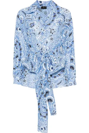 Etro Camisa de seda con estampado floral