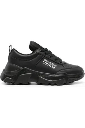 VERSACE Tenis con logo estampado y suela gruesa