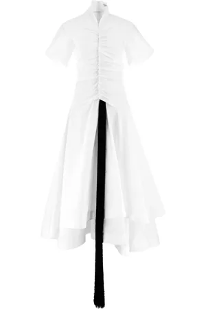 Salvatore Ferragamo Vestido midi con detalle de borlas