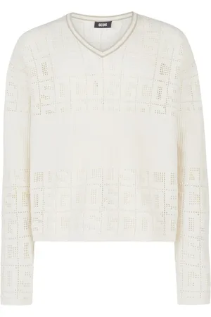 GCDS Suéter de macramé con monograma