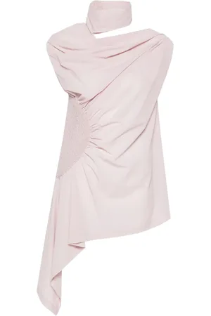 Issey Miyake Blusa sin mangas drapeada