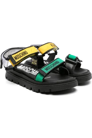 Moschino Sandalias con cierre autoadherente y logo estampado