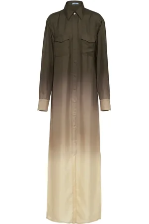 Prada Vestido camisero con efecto sombreado
