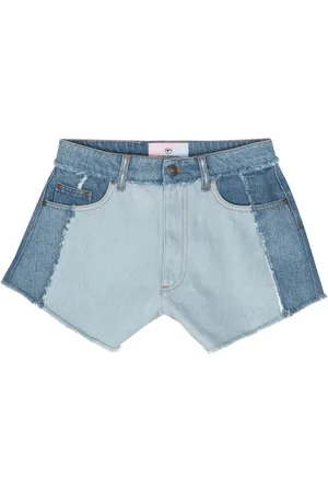 Chiara Ferragni Shorts de mezclilla con parche del logo