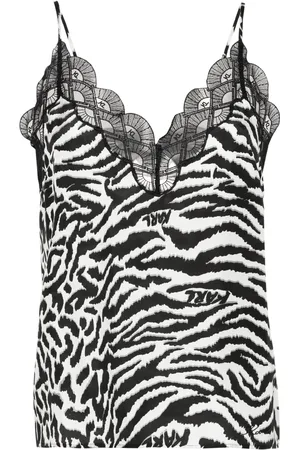 Karl Lagerfeld Top con estampado de cebra