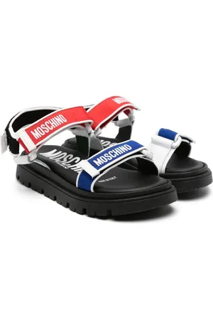 Moschino Sandalias con cierre autoadherente y logo estampado