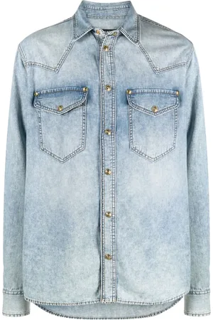VERSACE Camisa de mezclilla estilo Western