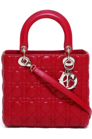 Dior Bolsa de mano Cannage Lady Dior mediana