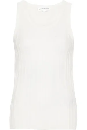 Victoria Beckham Top tejido fino con motivo de rayas