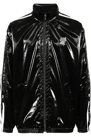 DOUBLET Chamarra deportiva con acabado de charol