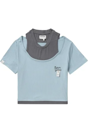 Musium Div. Playera de tejido de canalé a capas