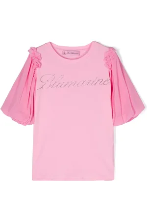 MISS BLUMARINE Playera con volantes en las mangas