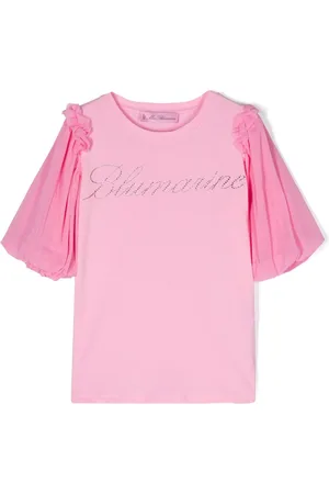 MISS BLUMARINE Playera con volantes en las mangas