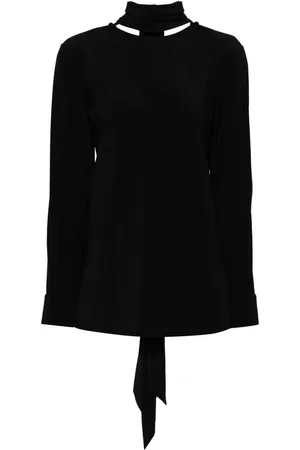 Helmut Lang Blusa de seda con mascada removible