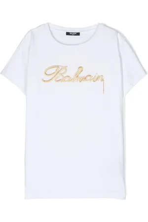 Balmain Playera con logo bordado