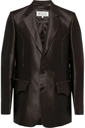 Maison Margiela Blazer con rayas estampadas y botones