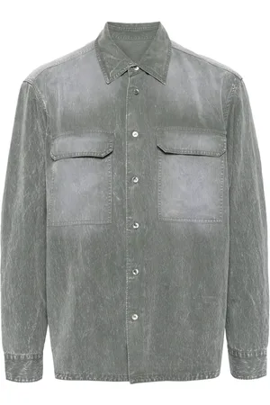 CROQUIS Camisa de mezclilla con cuello italiano