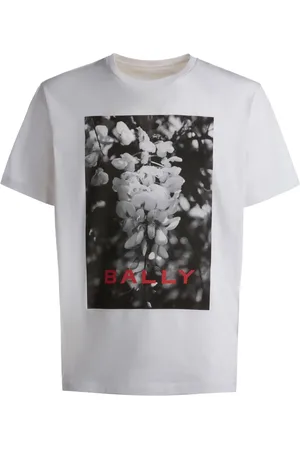 Bally Playera con estampado floral y logo